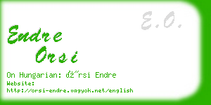 endre orsi business card